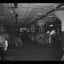 L. H. Hamel Leather Company, hand spraying of skins, Haverhill
