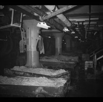 L. H. Hamel Leather Company, stacks of wet skins in trays, Haverhill
