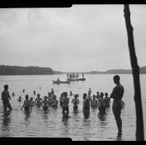 Swimming lesson, Boys' Club, Camp Tasker, Newton, N.H., 1939