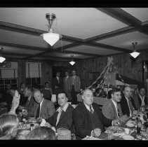 Commercial dinner, table with door prize appliances