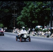 Haverhill 325th Anniversary Parade, Benedetti Shoe Store car, 1965