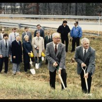 Groundbreaking, Mayor William H. Ryan and twelve people, Haverhill, 1982