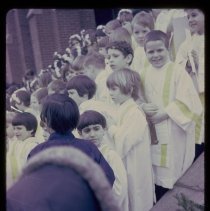 Children in robes, unidentified church