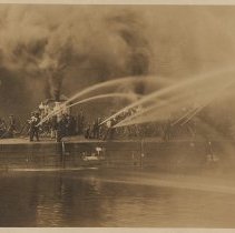 Steam pumper fire engine trial, Water Street, Haverhill, 1907