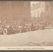 Fire engines, Haverhill Fire Department, Main Street, Haverhill, ca. 1925