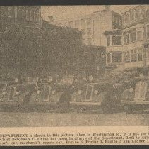 Haverhill Fire Department vehicles, Washington Square, Haverhill, 1946