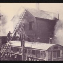 Fire at house next to Andy's Diner, White Street, Haverhill