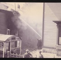 Fire at house next to Andy's Diner, White Street, Haverhill