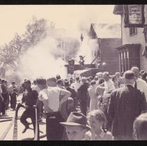 Fire at house next to Andy's Diner, White Street, Haverhill