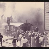 Fire at house next to Andy's Diner, White Street, Haverhill