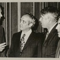 Governor Sargent's visit to Haverhill, three men, 1972