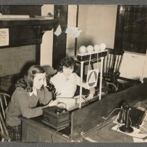Two volunteers at Field Report Centre, Hamilton Ave., Haverhill, 1942