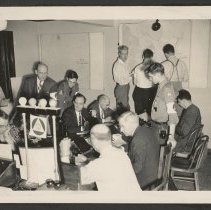 Men in Civilian Defense Control Room, Hamilton Avenue, Haverhill 1942