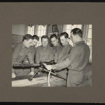 182nd Regiment, Infantry, Co. A with machine gun, Camp Edwards, MA 1941