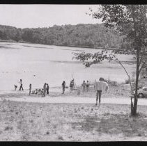 Beach, probably Plug Pond / Lake Saltonstall, Haverhill, 1974