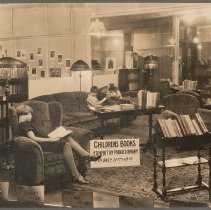 Haverhill Public Library, girls, library exhibition, Haverhill, 1926