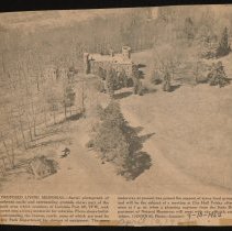 Winnekenni Park, aerial view of proposed veterans' memorial, Haverhill 1962