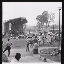 G.A.R. Park, bandstand, Haverhill, ca. 1972