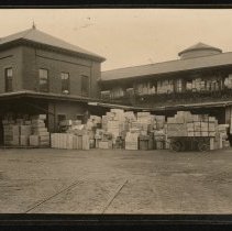 Haverhill Station, crates and parcels, Railroad Square, Haverhill