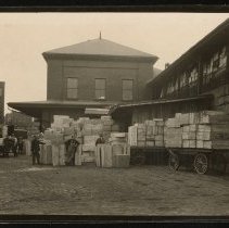 Haverhill Station, crates and parcels, Railroad Square, Haverhill
