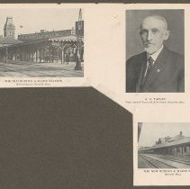 Haverhill Station, old and new, in Railroad Square, and A. C. Tapley