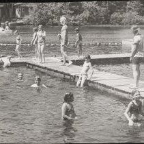 Children and teens at Lake Attitash, 1973