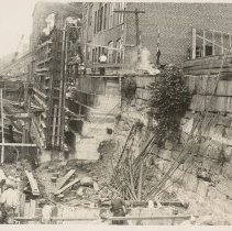 Cement step piers in rear of Merrimack and Washington Streets buidling, 193
