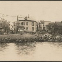 Houses on river bank