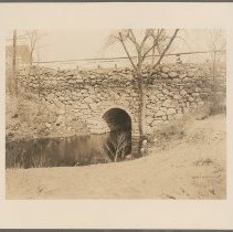 Lowell Avenue Bridge at Bradley's Brook cave-in, 1936