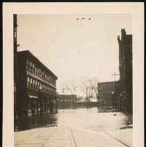 View of receding floodwaters near Essex Street
