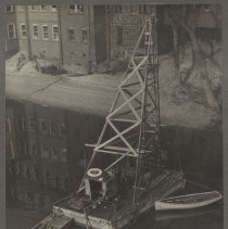 Sounding river bottom near Bunker Johnson & West Company, 1936
