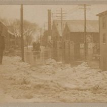 Water Street near Kent Street, freshet, March 3, 1896