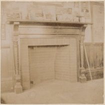 Fireplace in Miss Tenney's room in the Burnham School