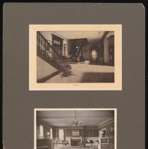 Bradford Academy building interiors, corridor and parlor