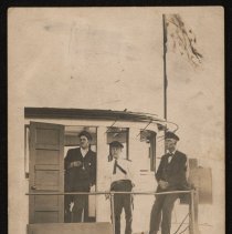 Steamer Merrimack crew, Grampa Miller, Gilbert Miller, and mate
