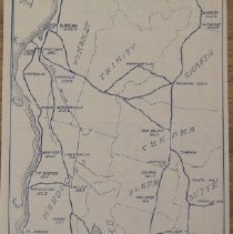 SIX MINUTE FERRY CO. TIME TABLE, FEBRUARY 1, 1921.  Automobile mileage from Six Minute Ferry.