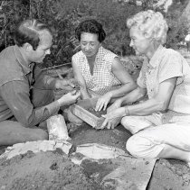 Group at Native American burial site