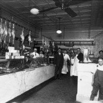 Interior of meat market
