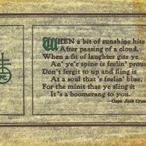 When a bit of sunshine hits ye,...