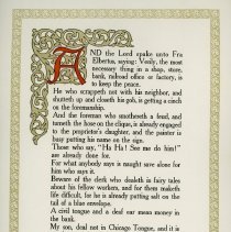 And the Lord Spake unto Fra Elbertus saying: