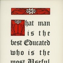 That man is best educated who is the most useful