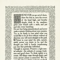 Whenever you go out of doors...