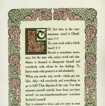 The first item in the commonsense creed is Obedience