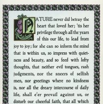 Nature never did betray the heart that loverd her;...