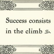 Sucess consists in the climb