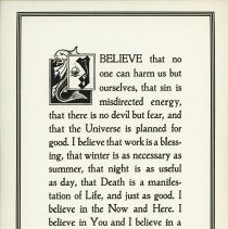 I believe that no one can harm us but ourselves...