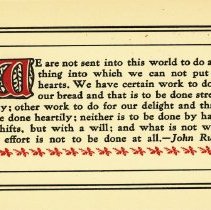 We are not sent into this world...