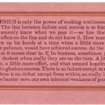 Genius is the only power of making continuous efforts.