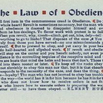 The Law of Obedience