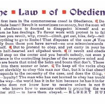 The Law of Obedience